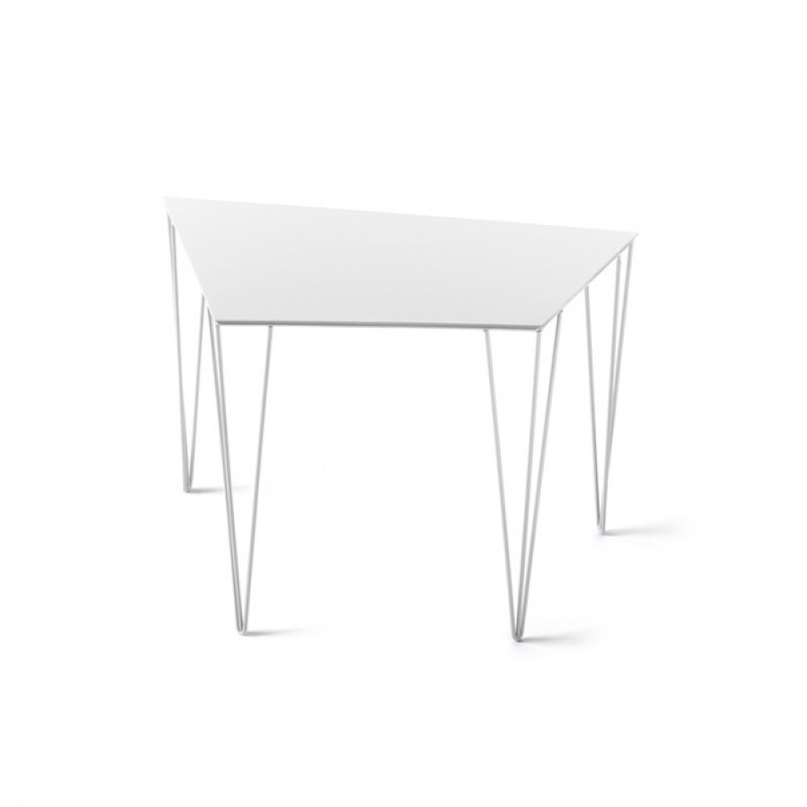 Furniture Furniture Side And Coffee Tables | Atipico Cheese Tafel Wit Trapezium Cm 59