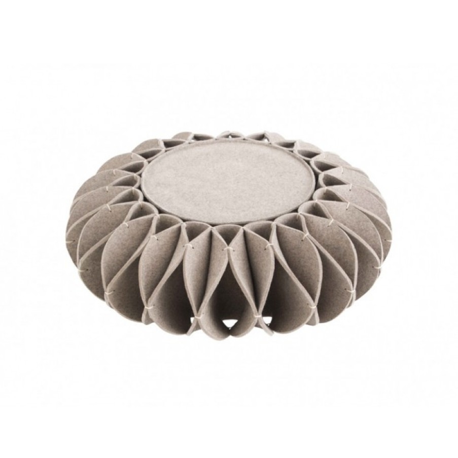 Furniture Furniture | Gan Ruff Low Pouf Gray Cm Dia100 X H30