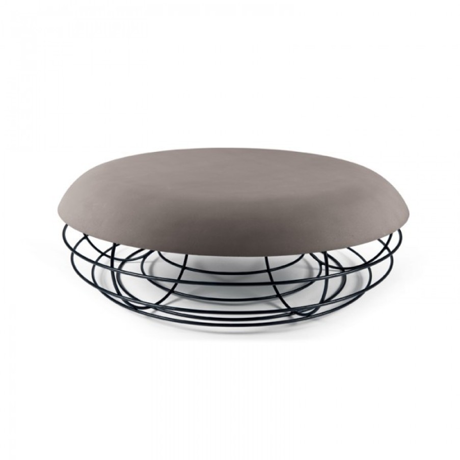 Furniture Furniture Side And Coffee Tables | Atipico Nudo Table Black/Taupe Cm Dia106 X H33