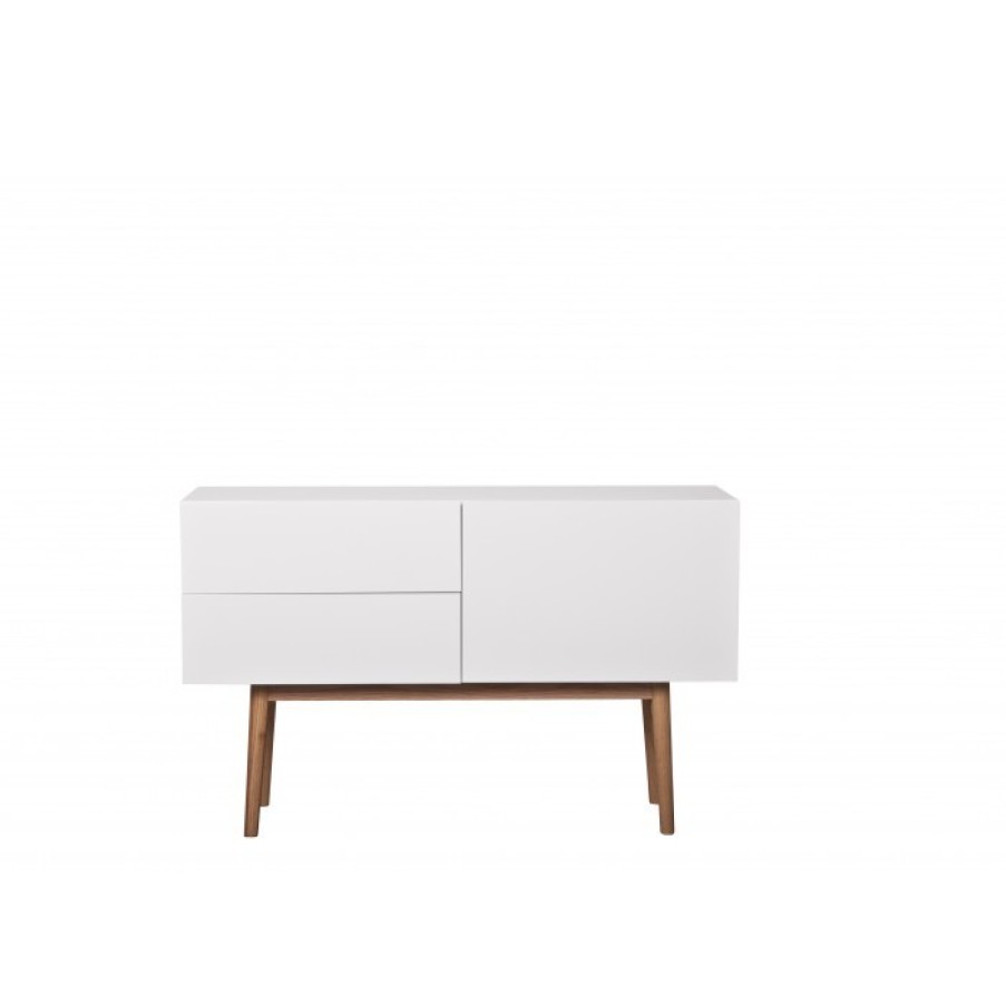 Furniture Furniture Dressers | Zuiver High On Wood 2Dr 1Do White Cm 120 X 40 X H71.5