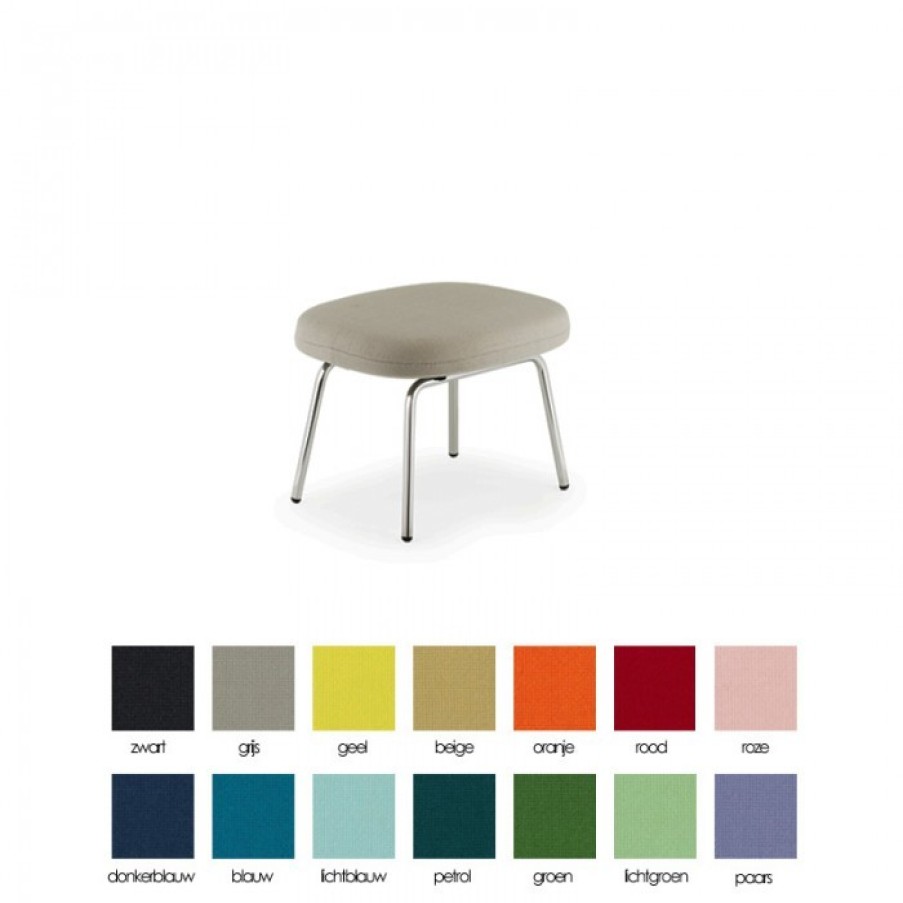 Furniture Default Category Relaxation Chairs | Normann Copenhagen Era Lounge Footstool Chrome Base Cm 53 X 42 X H39