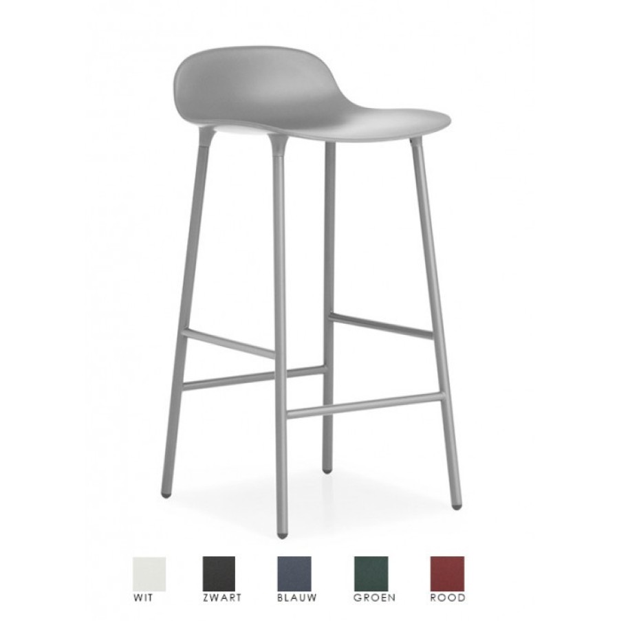 Furniture Furniture Bar Chairs | Normann Copenhagen Form Barstoel Set Van 2 Cm 42,2 X 42,5 X H77