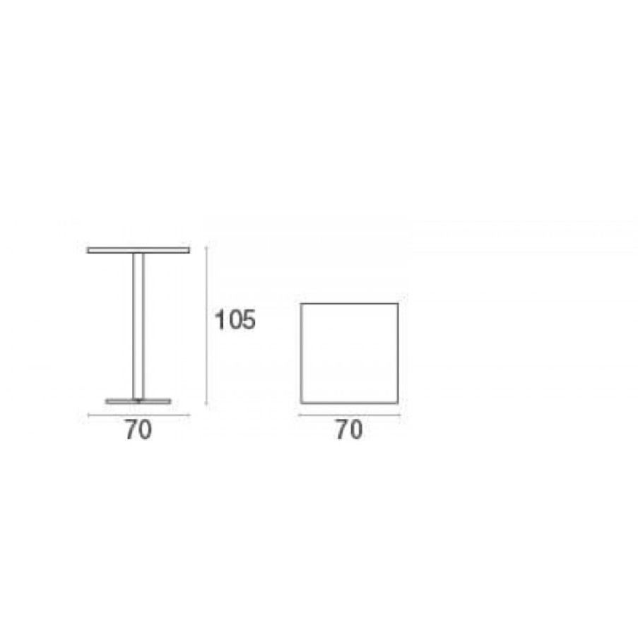 Garden Garden Standing Tables | Emu Darwin Standing Table Cm 70 X 70 X H105