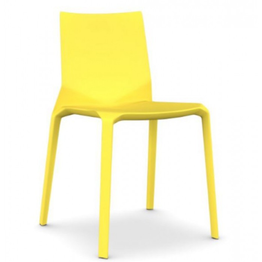 Furniture Furniture Chairs | Kristalia Plana Chair Set Of 4 Yellow Cm 49 X 53 X H79