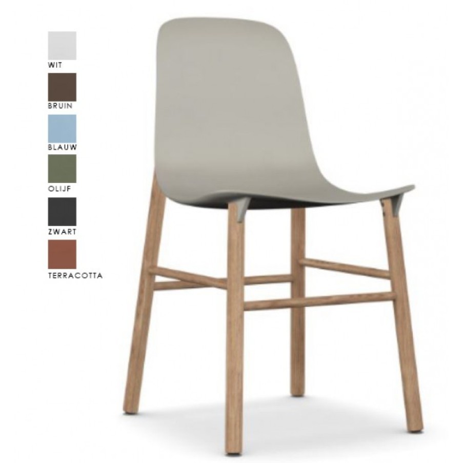 Furniture Furniture Chairs | Kristalia Sharky Chair Oak Legs Cm 45 X 54 X H81