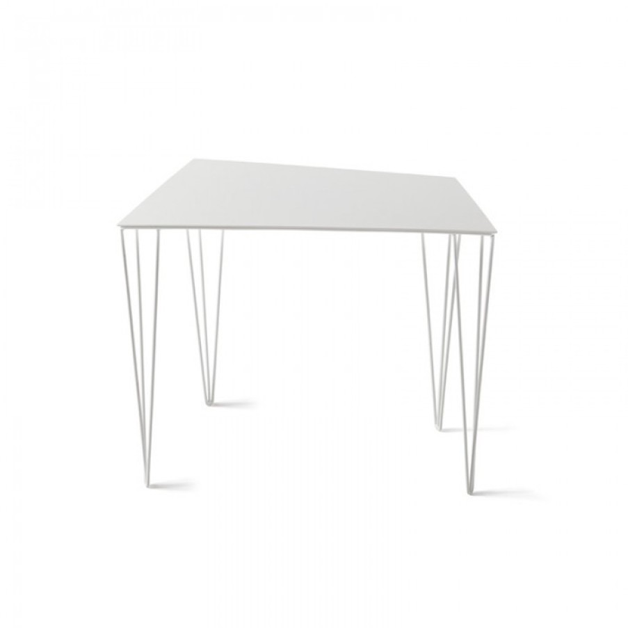 Furniture Furniture Side And Coffee Tables | Atipico Table Chele Trapezium White Cm 56 X 29 X H45