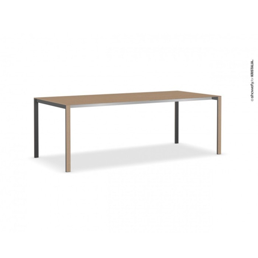 Furniture Furniture Dining Tables | Kristalia Thin-K Longo Table Black/Oak