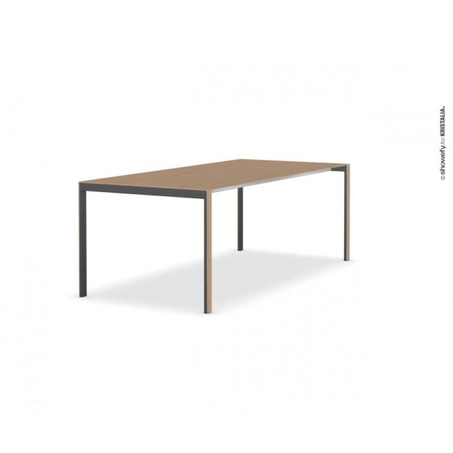 Furniture Furniture Dining Tables | Kristalia Thin-K Longo Table Black/Oak