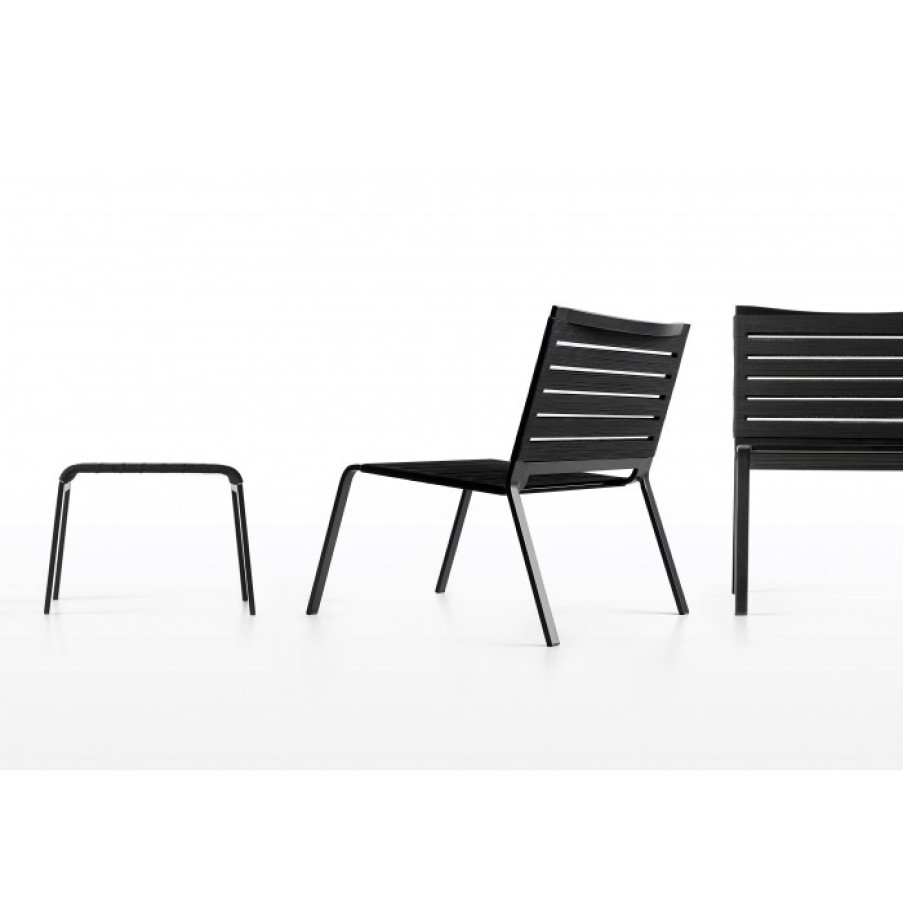 Furniture Furniture Relaxation Chairs | Kristalia Rest Lounge Stoel Zwart Cm 63 X 85 X H71