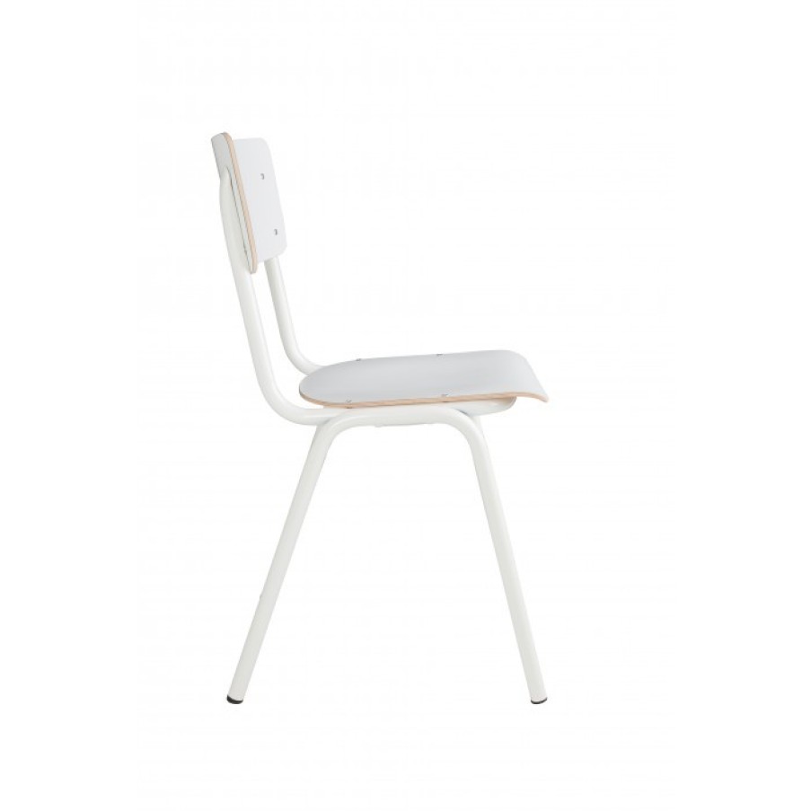 Furniture Furniture Chairs | Zuiver Back To School Chair Set Of 4 White Cm47 X 43 X H83