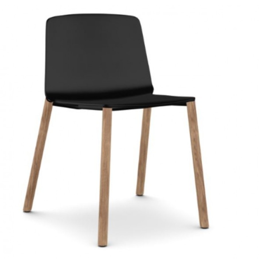 Furniture Furniture Chairs | Kristalia Rama Chair Black/Oak Cm 54 X 55 X H75