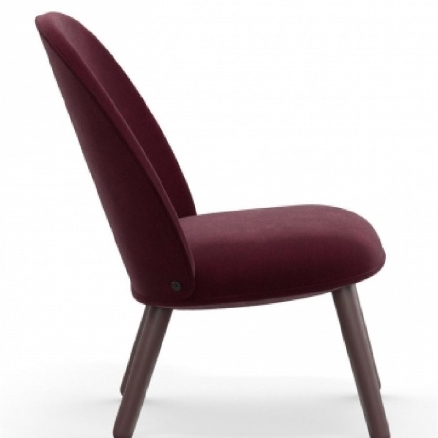 Furniture Furniture Relaxation Chairs | Normann Copenhagen Ace Lounge Chair Bordeaux Velvet & Oak