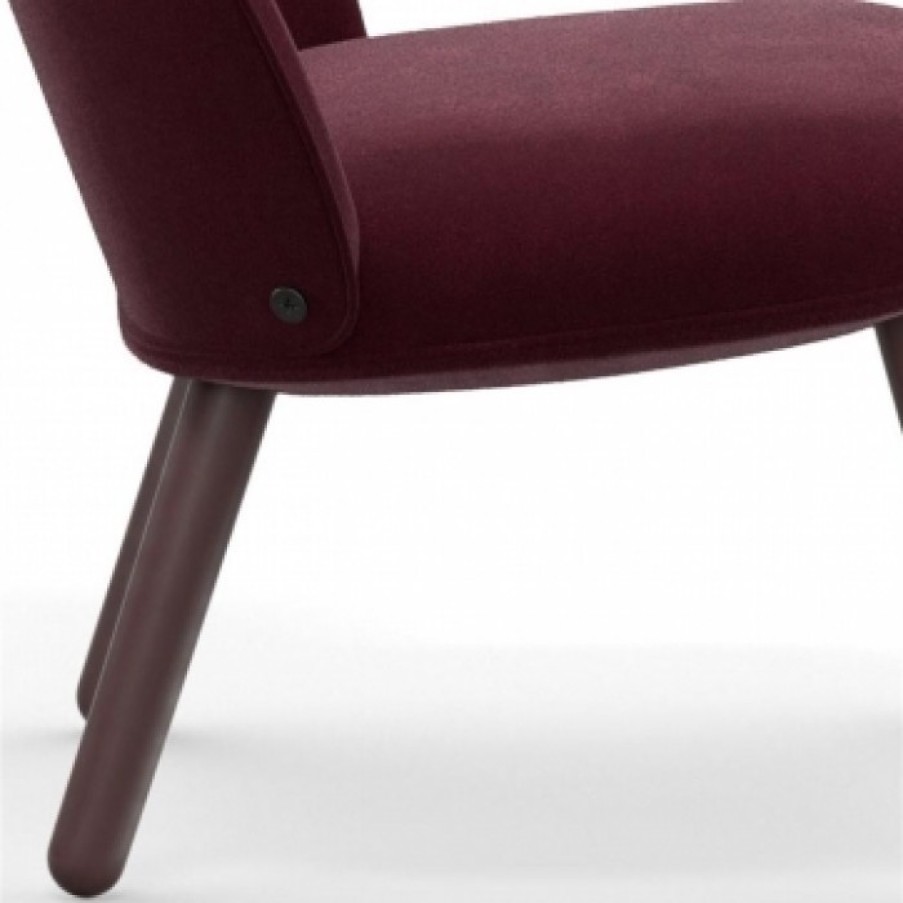 Furniture Furniture Relaxation Chairs | Normann Copenhagen Ace Lounge Chair Bordeaux Velvet & Oak