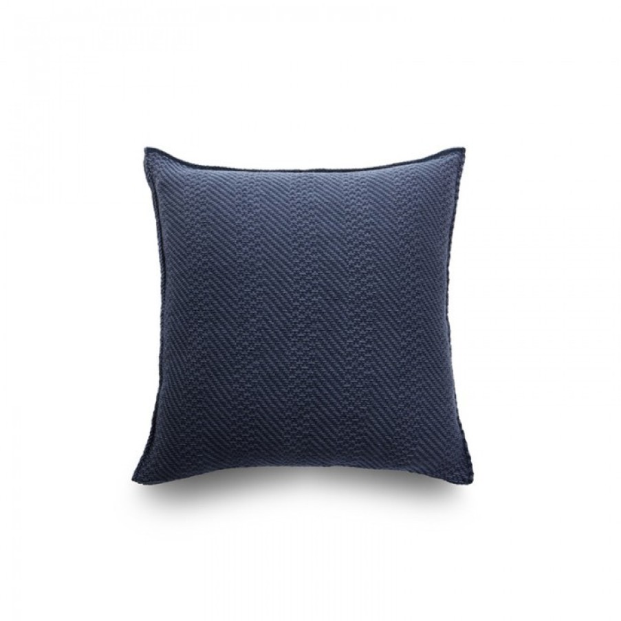 Textile Textile | Atipico Spinato Cushion Blue Square Cm 40 X 40