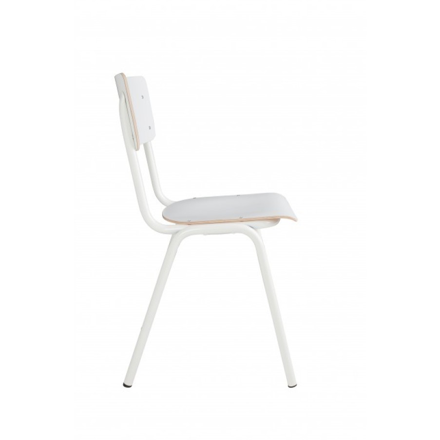 Room Outlet | Zuiver Back To School Chair Set Of 4 White Cm47 X 43 X H83