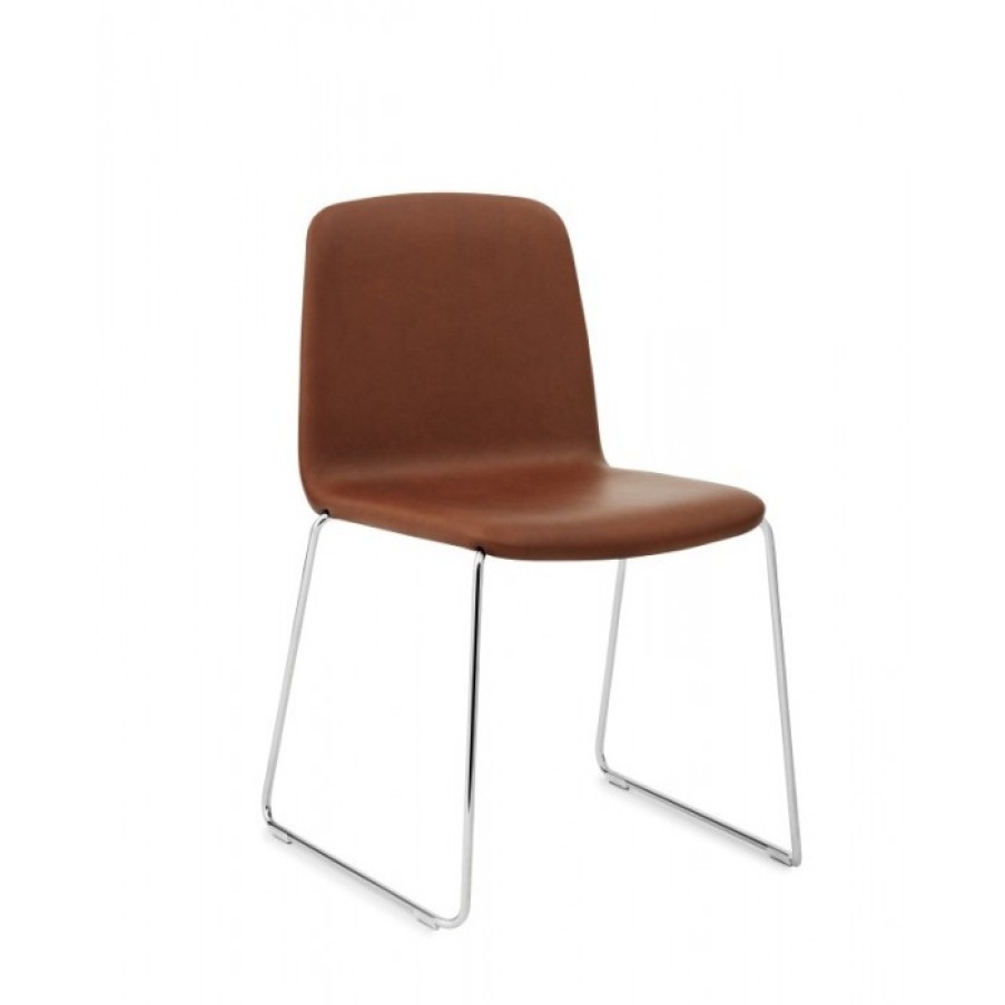 Furniture Furniture Chairs | Normann Copenhagen Just Chair Per Set Of 4 Leather Cm 53 X 53 X H79