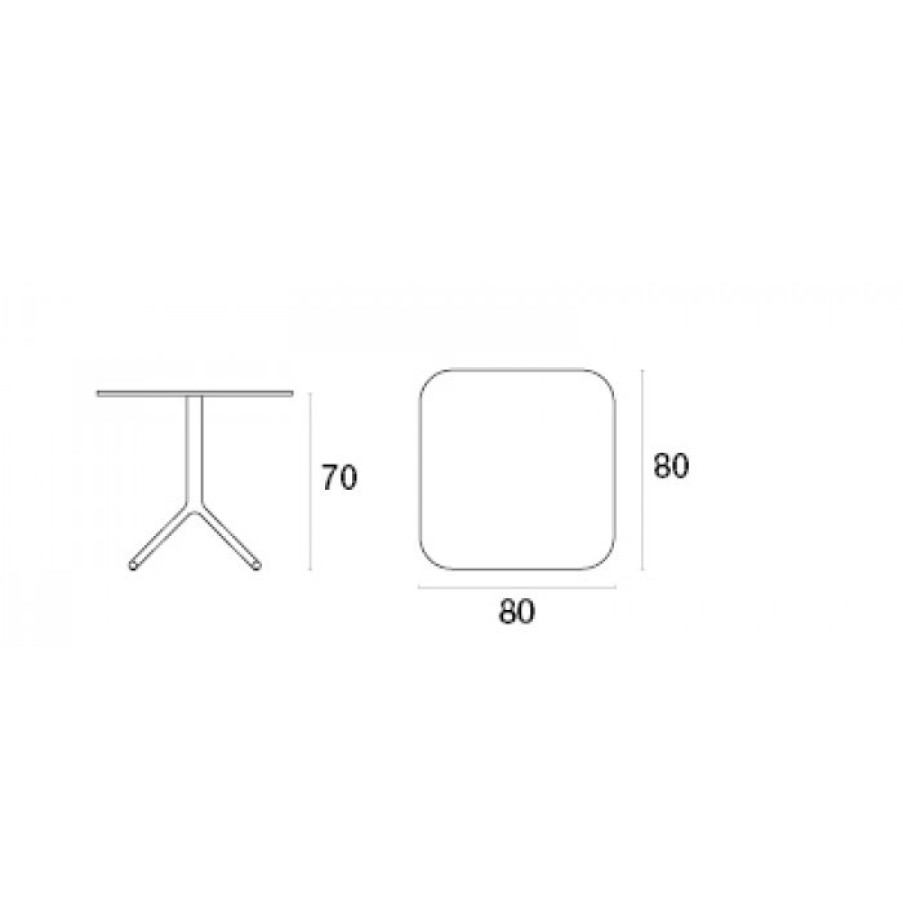 Garden Garden Dining Tables | Emu Grace Table Cm 80 X 80 X H74