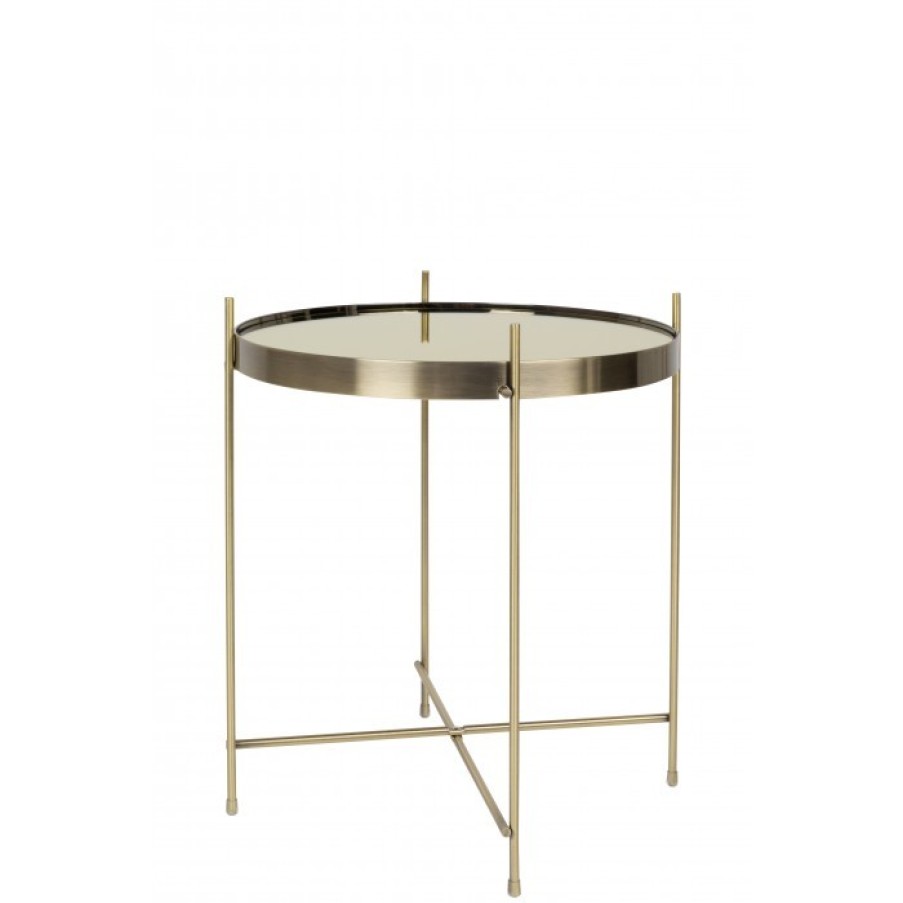 Furniture Furniture Side And Coffee Tables | Zuiver Cupid Tafel Small Messing Cm Dia43 X H45