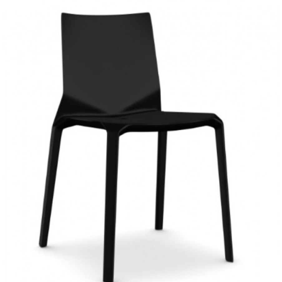 Furniture Furniture Chairs | Kristalia Plana Chair Set Of 4 Black Cm 49 X 53 X H79