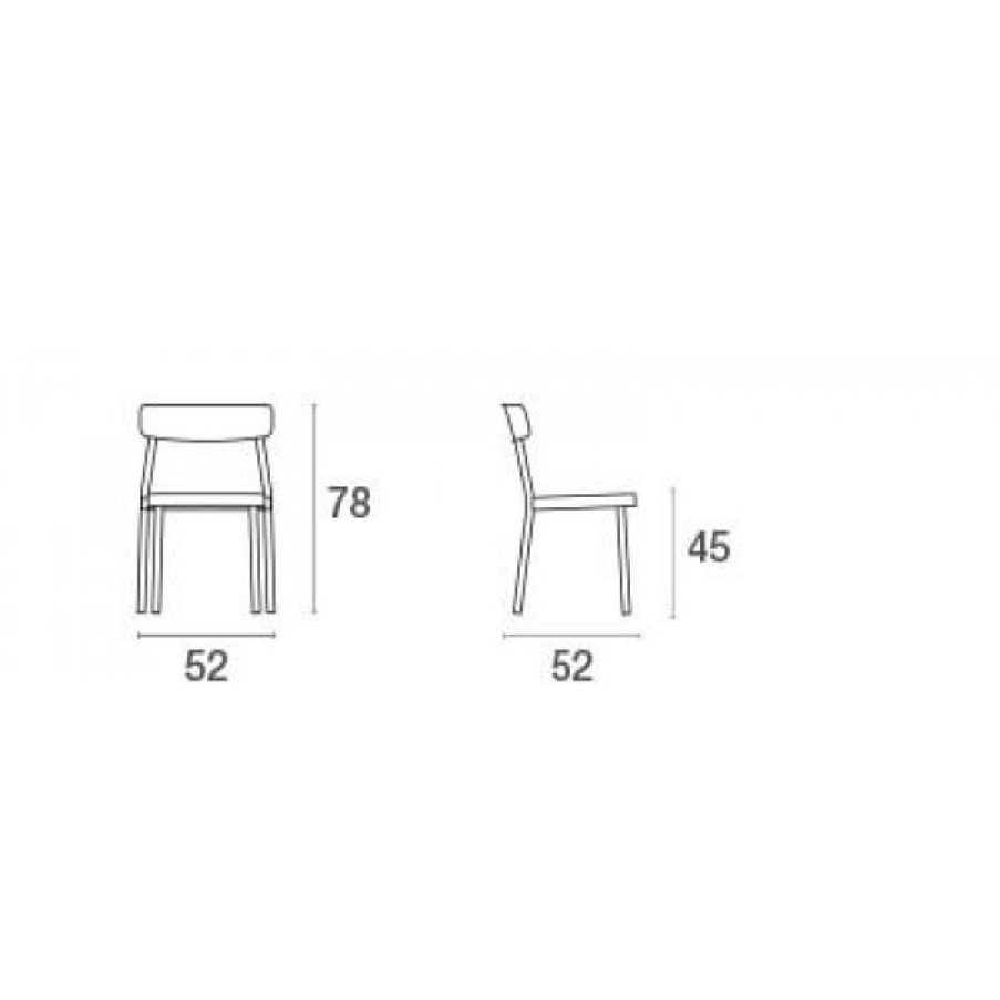 Garden Garden Chairs | Emu Grace Chair Set Of 4 Cm 52 X 52 X H78