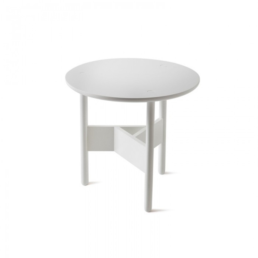 Furniture Furniture Side And Coffee Tables | Atipico Tafel Orbital Wit Rond Small Cm Dia50 X H45