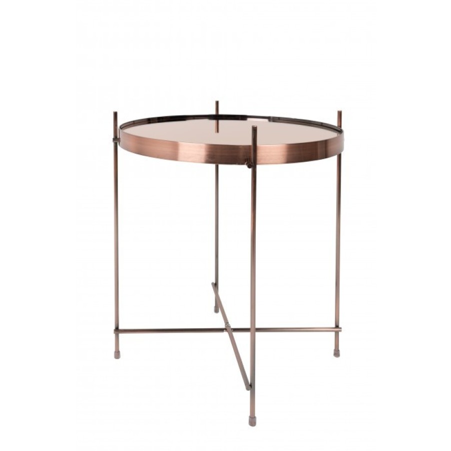 Furniture Furniture Side And Coffee Tables | Zuiver Cupid Table Small Copper Cm Dia45 X H45