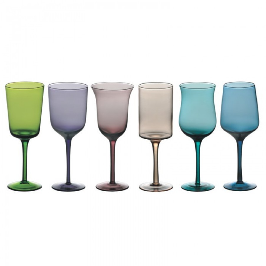 Decor Decor | Bitossi Desigual Wine Glasses Colored Set Of 6 Cm H23.5