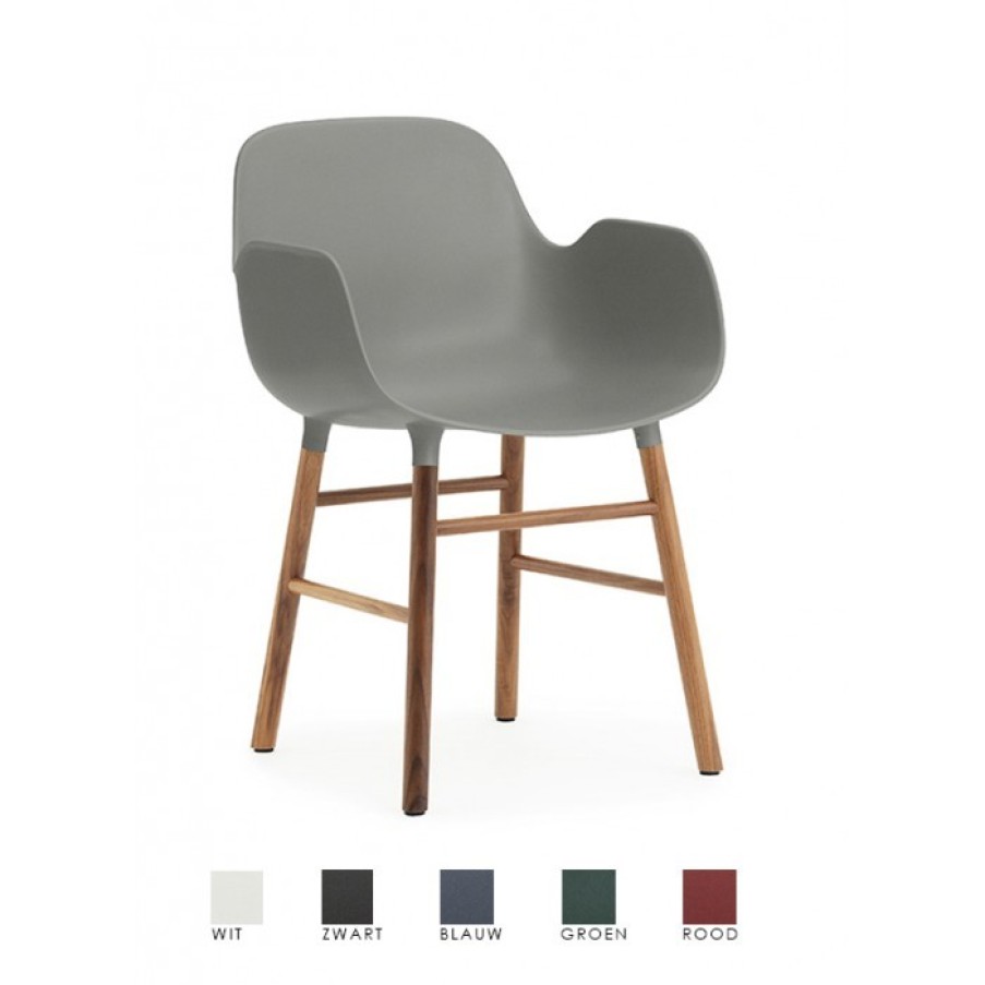 Furniture Furniture Chairs | Normann Copenhagen Form Armchair Walnut Legs Set Of 2 Cm 52 X 56 X H78