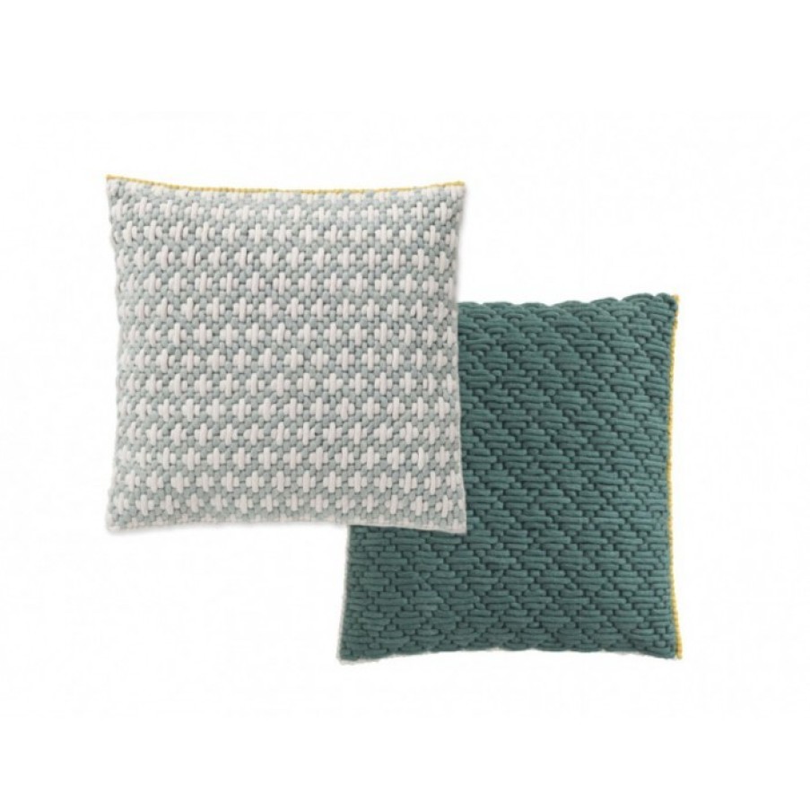 Textile Textile | Gan Silai Cushion Light Blue/Green Cm 50 X 50