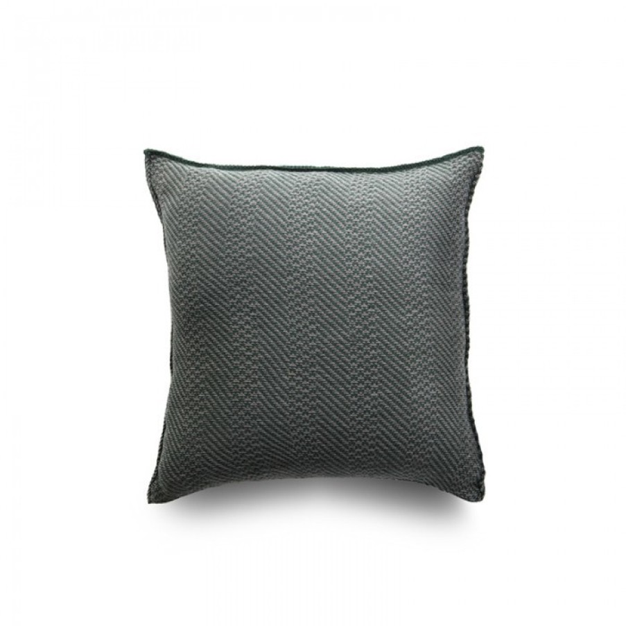 Textile Textile | Atipico Spinato Cushion Green Square Cm 40 X 40