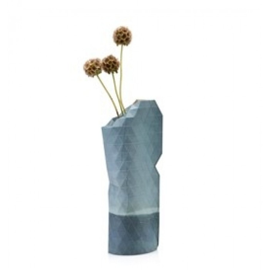 Decor Decor | Tiny Miracles Paper Vase Cover Watercolor Blue Small