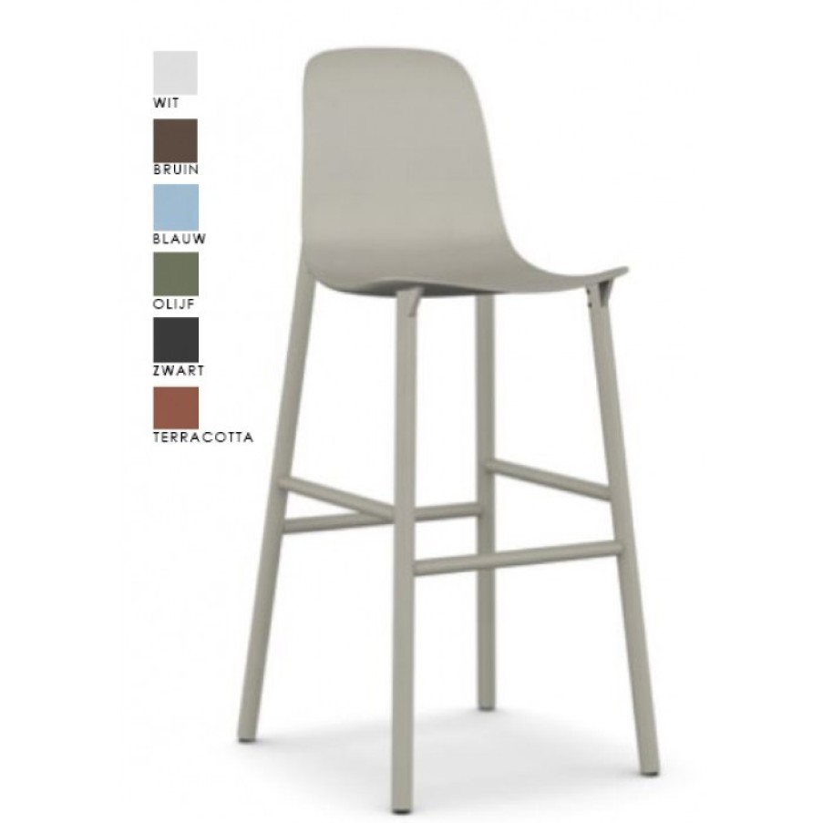 Furniture Furniture Bar Chairs | Kristalia Sharky Bar Stool Cm 48 X 55 X H100