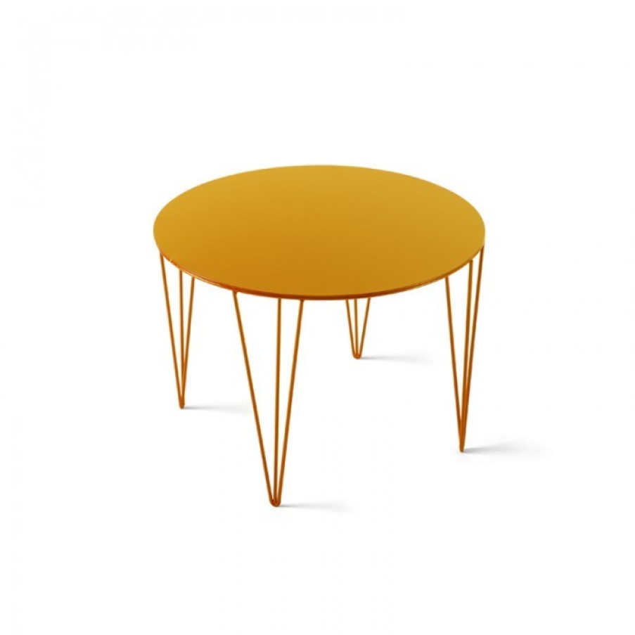 Furniture Furniture Side And Coffee Tables | Atypical Chele Tafel Geel Cm Dia50 X H3