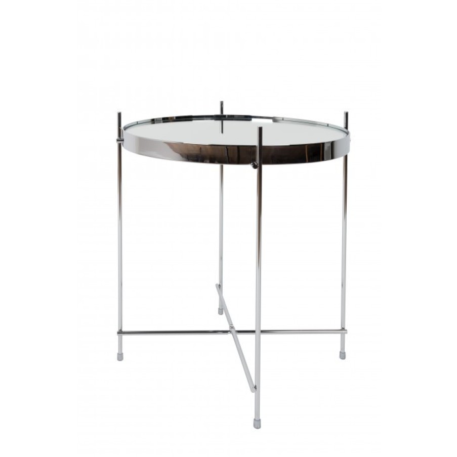 Furniture Furniture Side And Coffee Tables | Zuiver Cupid Table Small Chrome Cm Dia43 X H45