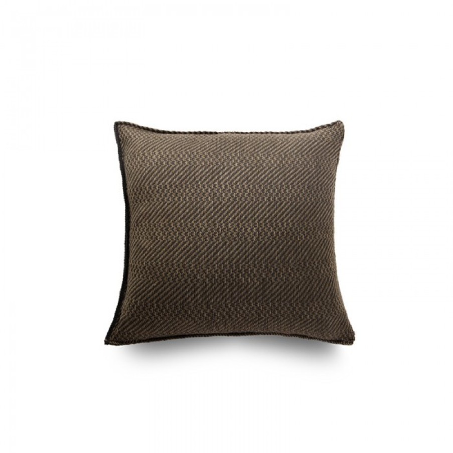 Textile Textile | Atipico Spinato Cushion Brown Square Cm 40 X 40