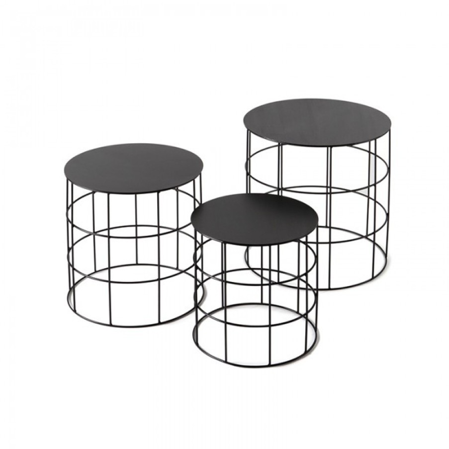 Furniture Furniture Side And Coffee Tables | Atipico Reton Tables Round Set Of 3