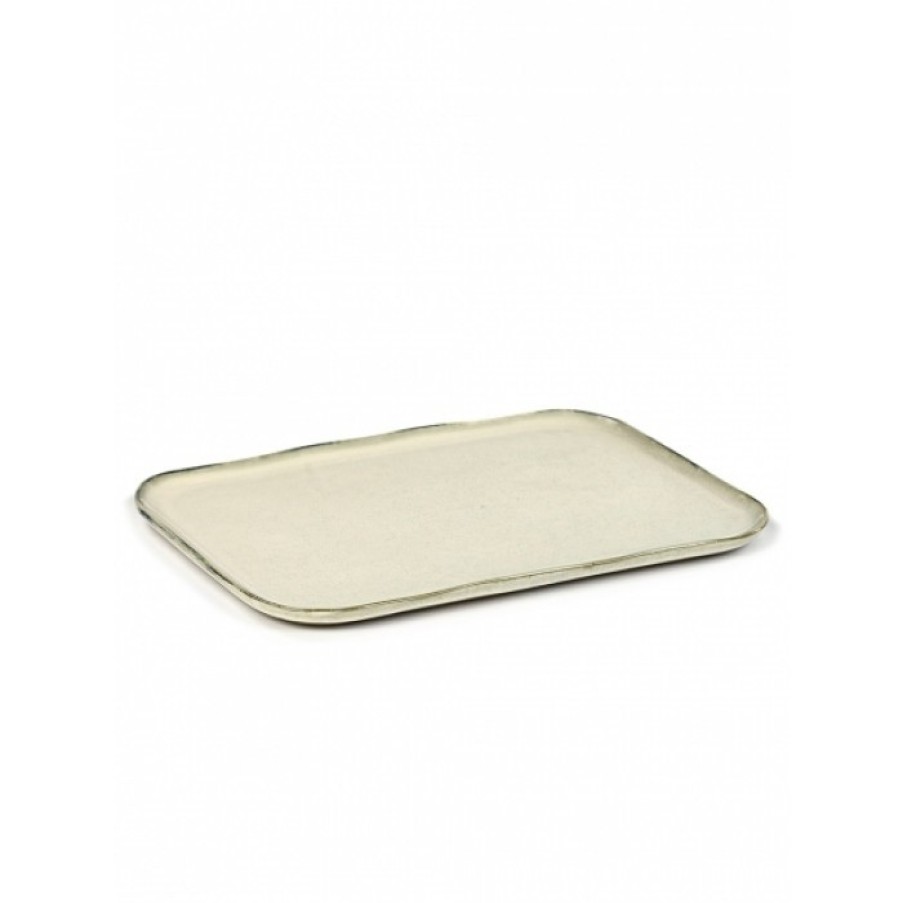 Decor Decor | Serax Plate Rectangular Merci N°1 Off-White Cm 32 X 23 X H1.4