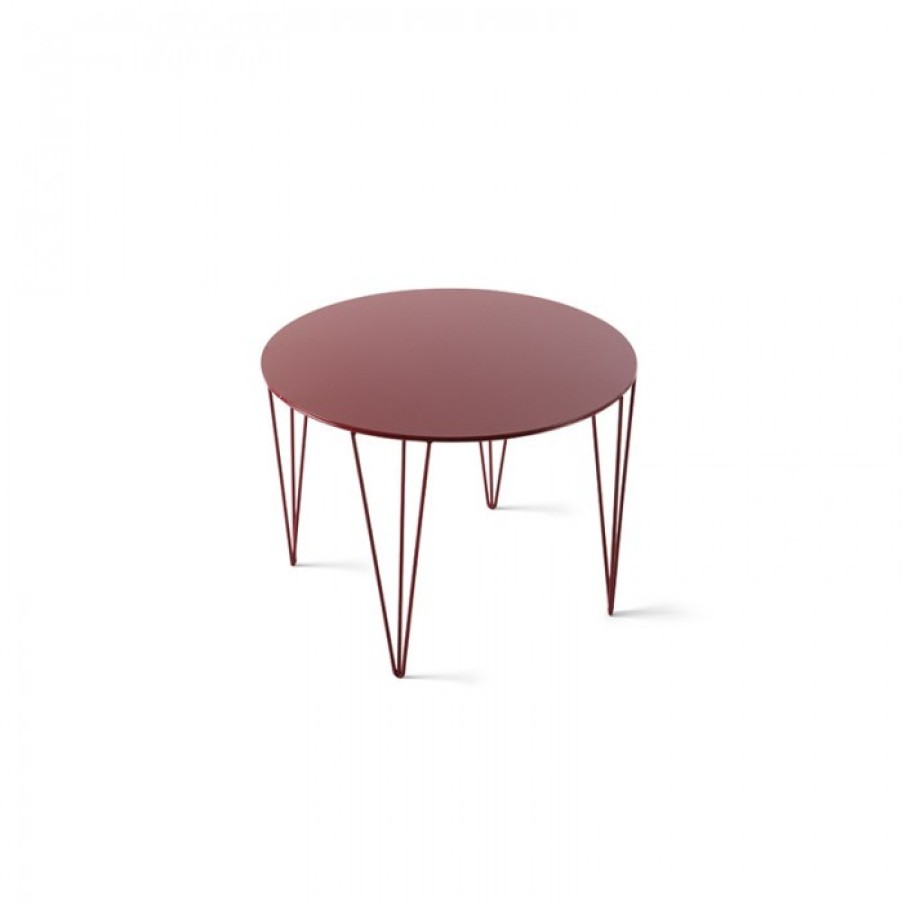 Furniture Furniture Side And Coffee Tables | Atipico Table Chele Round Red Cm Dia50 X H35