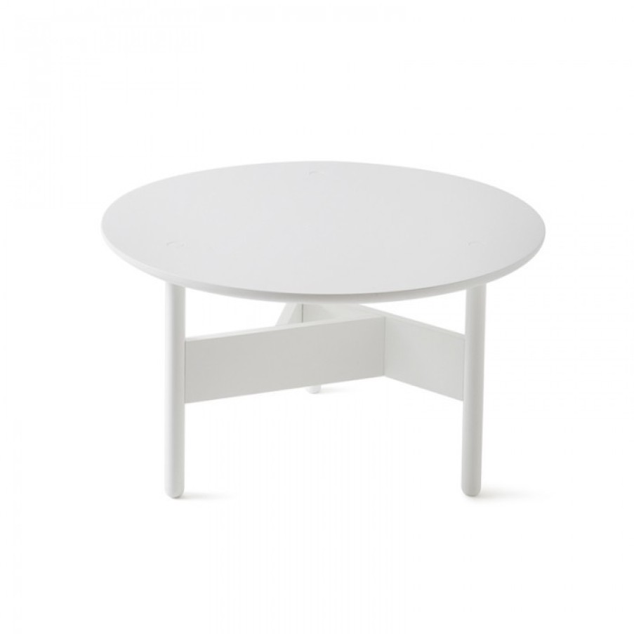 Furniture Furniture Side And Coffee Tables | Atipico Orbital Tafel Wit Rond Large Cm Dia70 X H40