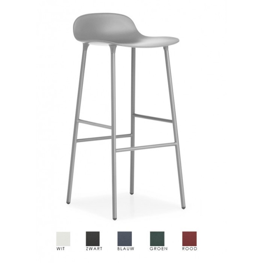 Furniture Furniture Bar Chairs | Normann Copenhagen Form Barstoel Set Van 2 Cm 44 X 44 X H87