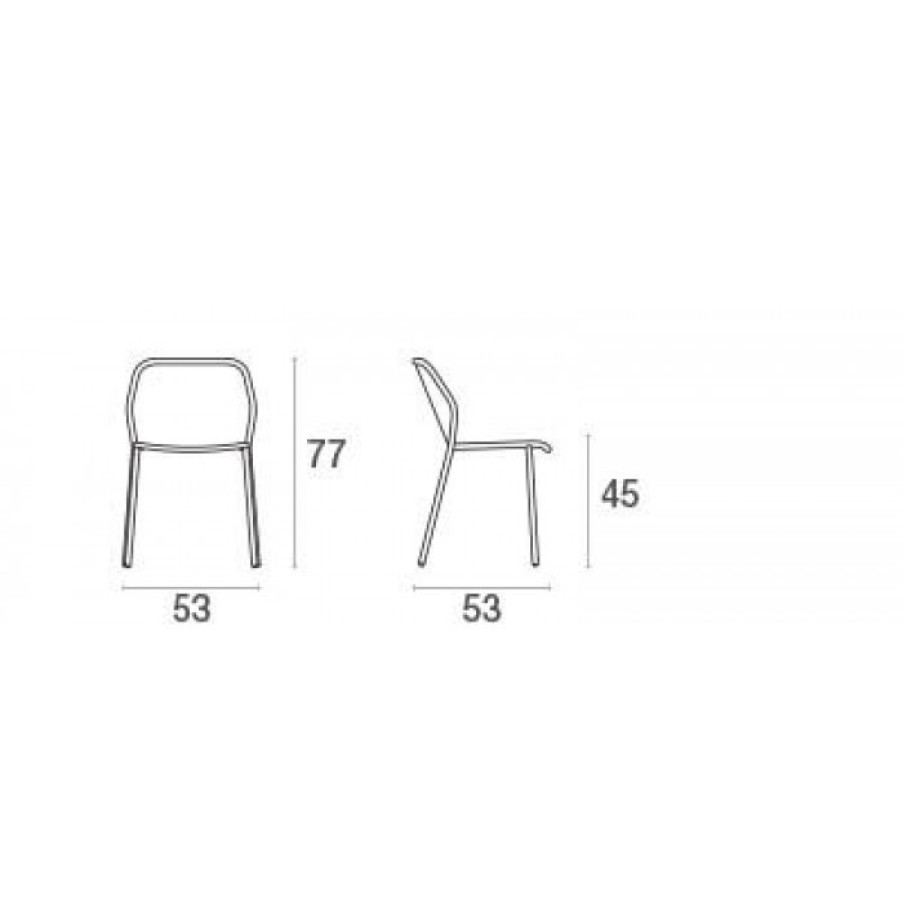 Garden Garden Chairs | Emu Darwin Chair Set Of 4 Cm 53 X 54 X H77