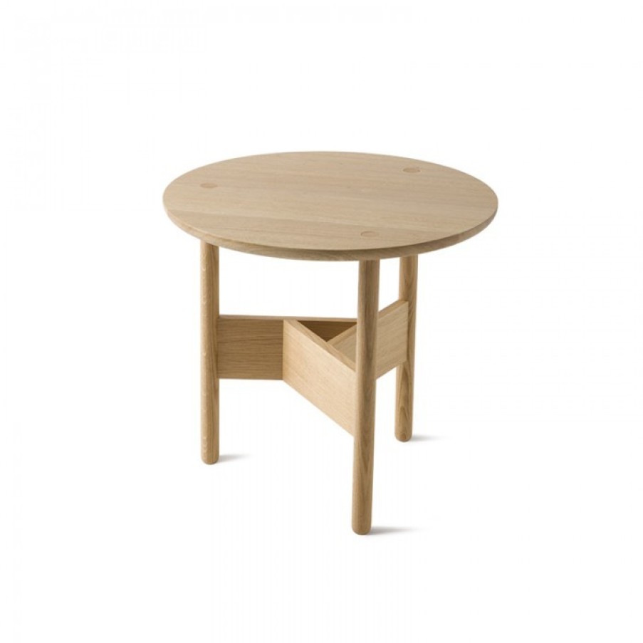 Furniture Furniture Side And Coffee Tables | Atipico Orbital Table Oak Round Small Cm Dia50 X H45