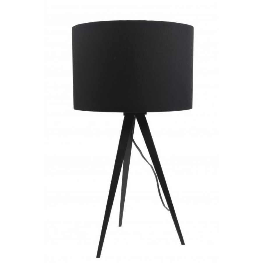 Relief Relief | Zuiver Tripod Table Lamp Black Cm Dia28 X H51