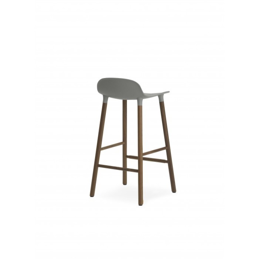 Furniture Furniture Bar Chairs | Normann Copenhagen Form Bar Chair Walnut Legs Set Of 2 Cm 45 X 45 X H87