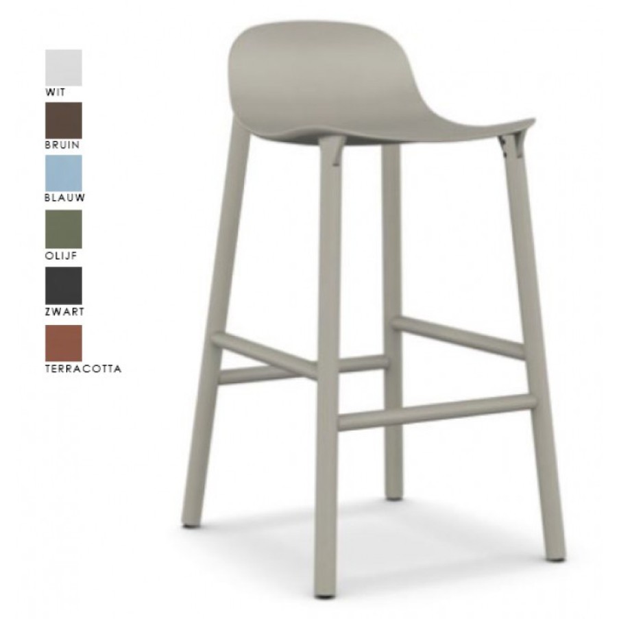 Furniture Furniture Bar Chairs | Kristalia Sharky Bar Stool Cm 44 X 50 X H81